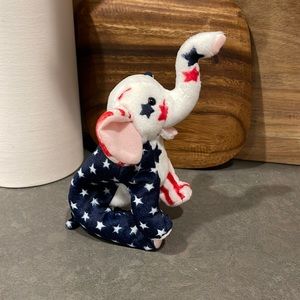 Righty 2000 Ty Beanie Baby Elephant 4th of July